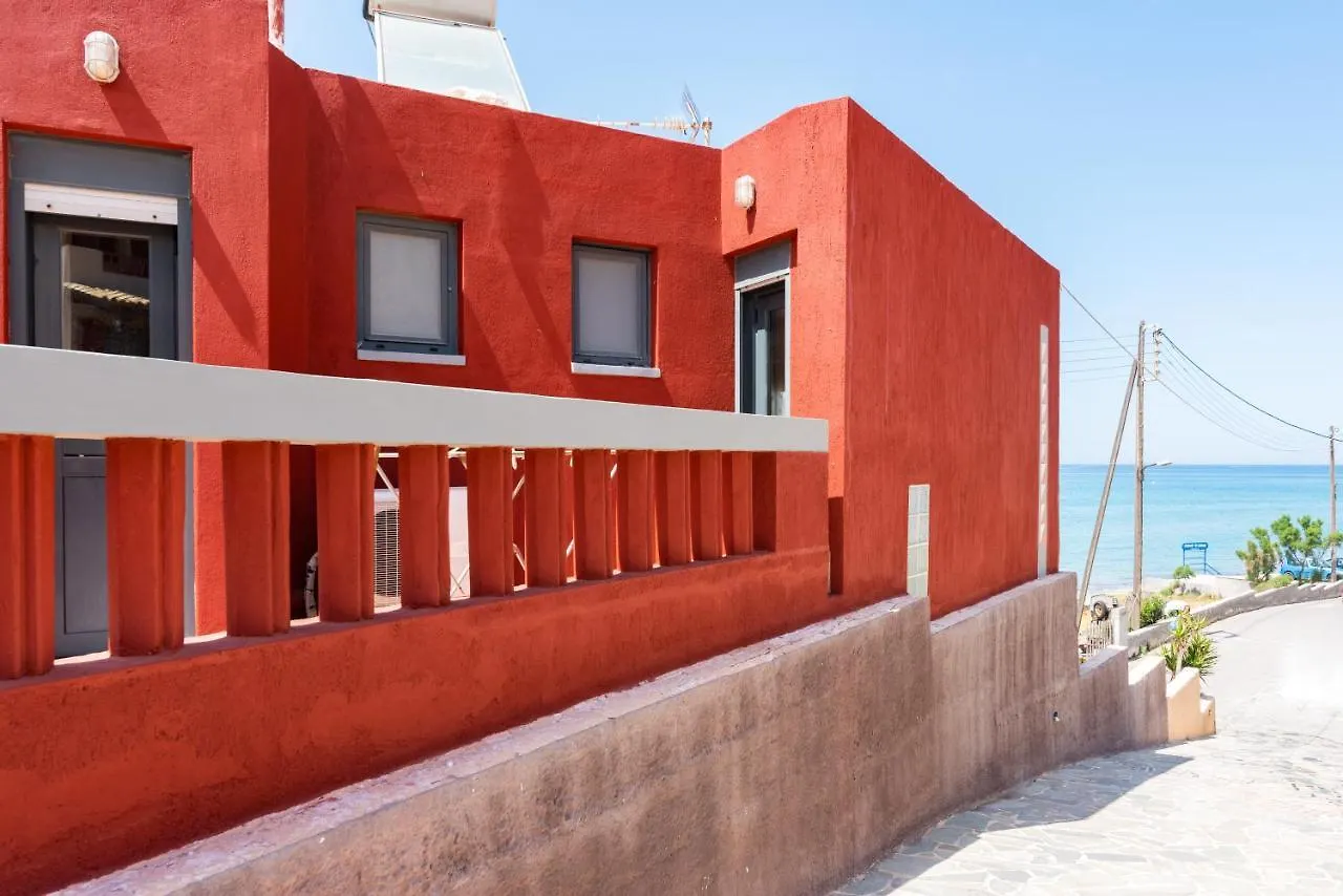 Red Beachfront Apartment Kokkini Hani